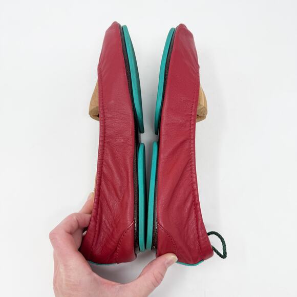 Tieks Red Leather Foldable Ballet Flats Women's Size 9 EUC - Picture 5 of 8